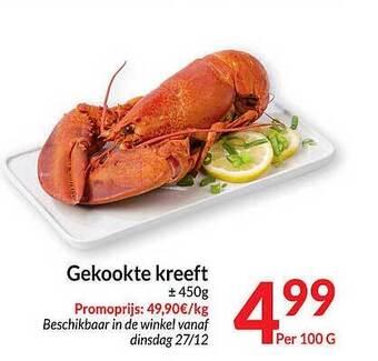Intermarché Gekookte kreeft aanbieding