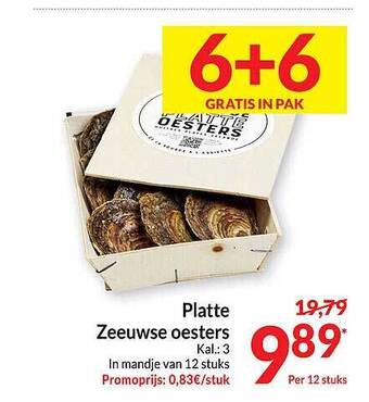Intermarché Platte zeeuwse oesters aanbieding