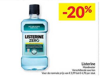 Intermarché Listerine mondwater aanbieding