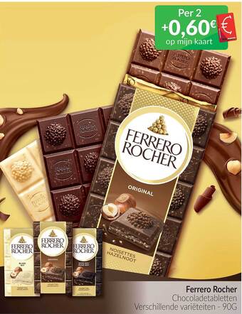 Intermarché Ferrero rocher chocoladetabletten aanbieding