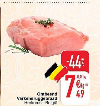 Cora Ontbeend varkensruggebraad aanbieding