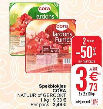 Cora Spekblokjes cora aanbieding