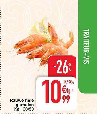 Cora Rauwe hele garnalen aanbieding