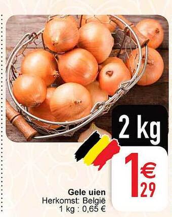 Cora Gele uien aanbieding