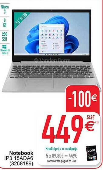 Cora Notebook aanbieding