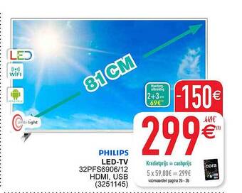 Cora Philips led-tv aanbieding