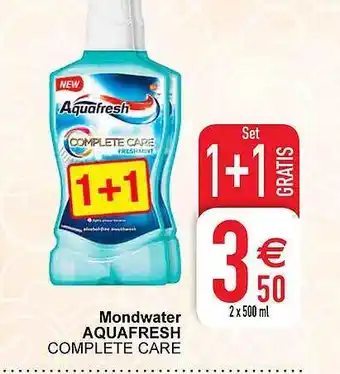 Cora Mondwater aquafresh complete care aanbieding