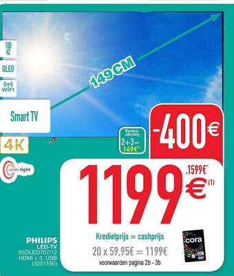 Cora Philips led-tv aanbieding