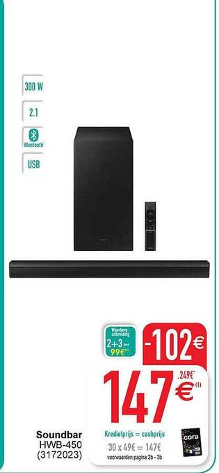 Cora Soundbar aanbieding