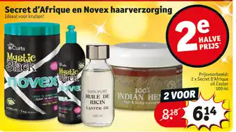 Kruidvat Secret d'Afrique en Novex haarverzorging aanbieding