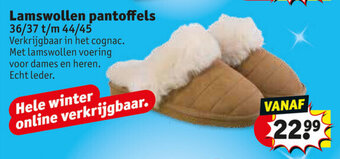 Kruidvat Lamswollen pantoffels 36/37 t/m 44/45 aanbieding