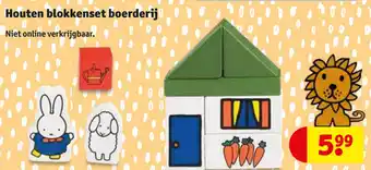 Houten blokkenset boerderij