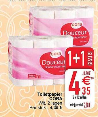 Cora Toiletpapier cora aanbieding