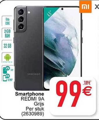 Cora Smartphone redmi 9a aanbieding