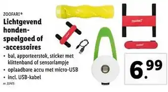 Lidl Lichtgevend hondenspeelgoed of -accessoires aanbieding