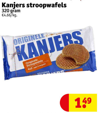 Kruidvat Kanjers stroopwafels 320gram aanbieding