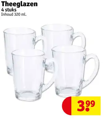 Kruidvat Theeglazen 4 stuks aanbieding