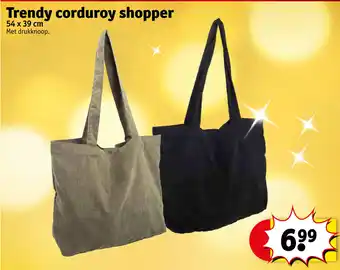 Trendy corduroy shopper