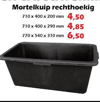 iTEK Mortelkuip rechthoekig aanbieding