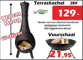 iTEK Terraskachel, vuurschaal aanbieding