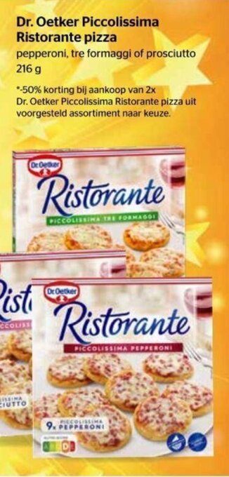 Spar Dr. Oetker Piccolissima Ristorante pizza aanbieding
