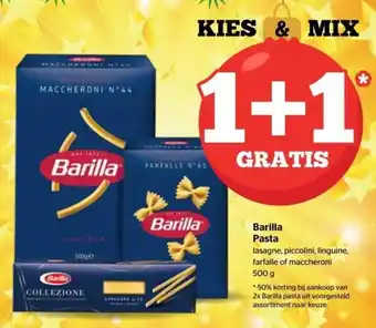 Spar Barilla Pasta 500g aanbieding