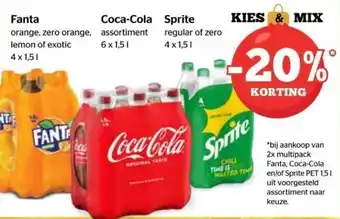 Spar Fanta, Coca-cola, Sprite aanbieding