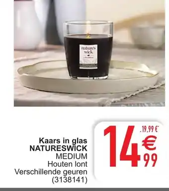 Cora Kaars in glas NATURESWICK aanbieding