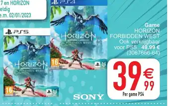 Cora Game HORIZON FORBIDDEN WEST per game PS4 aanbieding