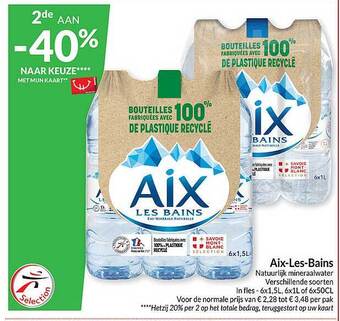 Intermarché Aixlesbains natuurlijk mineraalwater aanbieding