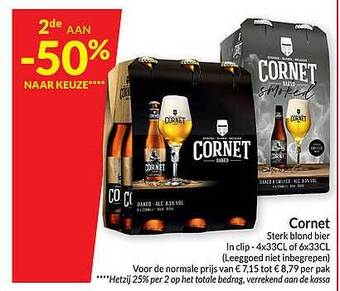 Intermarché Cornet sterk blond bier aanbieding