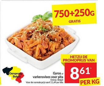 Intermarché Gyros of varkensvlees voor pita aanbieding