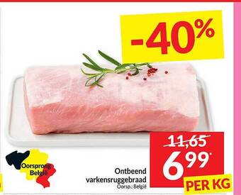 Intermarché Ontbeend varkensruggebraad aanbieding