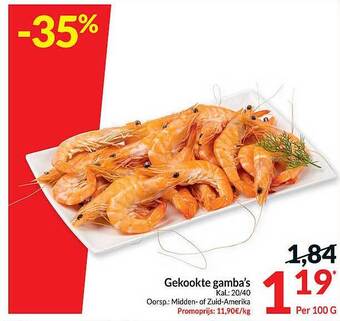 Intermarché Gekookte gamba's aanbieding