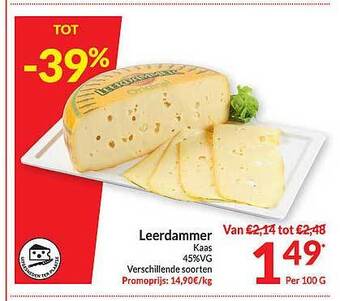 Intermarché Leerdammer kaas aanbieding