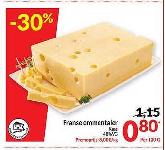 Intermarché Franse emmentaler kaas aanbieding