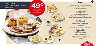 Renmans Feestmenu gevulde parelhoen aanbieding