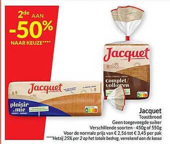 Intermarché Jacquet toastbrood aanbieding