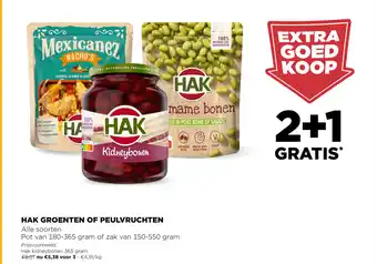 Jumbo Hak groenten of peulvruchten 365 gram 2+1 gratis aanbieding