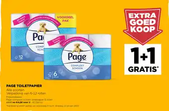 Jumbo Page Toiletpapier 1+1 gratis aanbieding