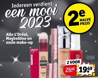 Kruidvat Alle L'Oreal, Maybelline en essie make-up aanbieding