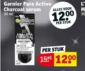 Kruidvat Garnier Pure Active Charcoal serum 30 ml aanbieding