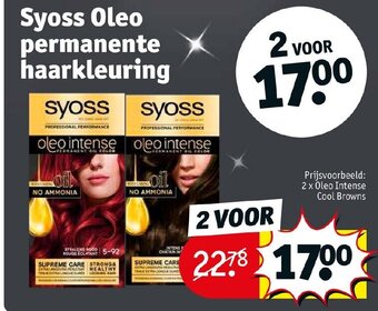 Kruidvat Syoss Oleo permanente haarkleuring aanbieding