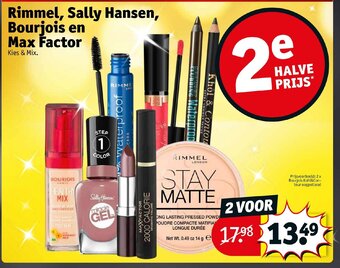 Kruidvat Rimmel, Sally Hansen, Bourjois en Max Factor aanbieding