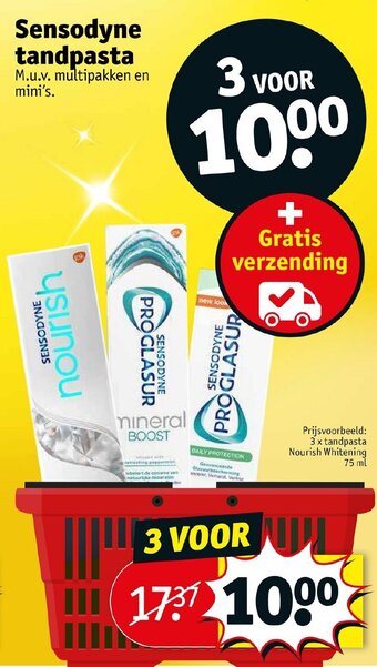 Kruidvat Sensodyne tandpasta aanbieding