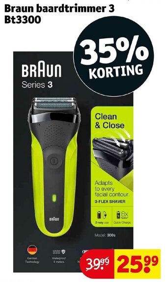 Kruidvat Braun baardtrimmer 3 Bt3300 aanbieding