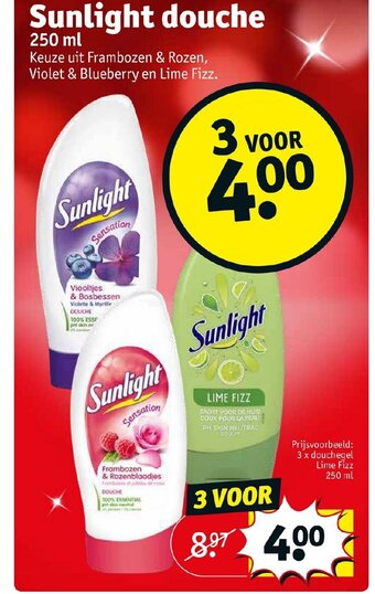 Kruidvat Sunlight douche 250 ml aanbieding