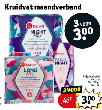 Kruidvat maandverband aanbieding