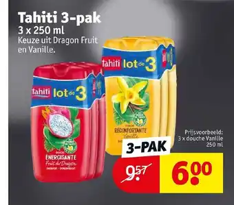 Kruidvat Tahiti 3-pak 250 ml aanbieding