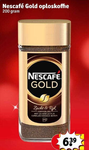 Kruidvat Nescafe Gold oploskoffie 200 gram aanbieding